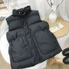 Winter Down Cotton Vest Jacket Women's Sleevele Stand Parkas Warm Short Vest Coat Female Waistcoat Overcoat Ladies Tops