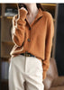 Autumn Winter Stand collar Knitted Cardigan Loose Short Jacket Women's Outerwear Korean version long sleeved Sweater Coat