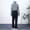Women's Ski Suit Hooded Full Sleeve Jacket White High-Waisted Flared Pants Set Female Ski Sport Outerwear