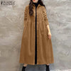 Women Autumn Corduroy Dress Casual Long Sleeve Buttons Up Sundress Solid Loose Holiday Vestido Kaftan Vintage Shirt Dress