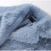 Faux Fur Women's Coat Turn down Collar Long Sleeve Button Pocket Soft Overcoat Thick Warm Winter Outerwear for Ladies