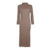 Tianpei Pleats Spring Autumn Winter Women Long Sleeve Comfortable Dress Korean Style Casual Designer Clothes