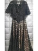 Elegant 2 Pcs Set Shawl V-neck Flower Lace Hollow Out Swing Dress Women's Evening Party Dresses Spring 35Z4387