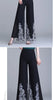 Double Layer Printed Chiffon Wide Leg Pants For Women SummerNew High Waisted Loose Dance Swing Pants Drooping Skirt Female Pants