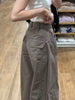 High Waist Straight Leg Workwear Trousers Women's Spring Autumn Casual American Style Multiple Pockets Loose Fit Wide Le