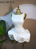 Women Round Collar Tierred Ruffles Smock Mini A-line Dress Elegant Evening Birthday Party Dresses Vestidos