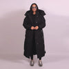 Warm Women's Puffy Quilted Hooded Long Cotton Coat Loose Solid Stand Collar Lace Up Zipper Overcoats Winter Lady Outwear