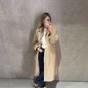 Women Casual Plaid Windbreaker Turn-down Collar Long Sleeve Belt Waist Jacket Spring High Street Lady Commute Coat