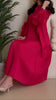 Yudx Purple Pleated High Neck Maxi Evening Dress, Ruffle Sleeve Women's Wedding Guest Ramadan Party Dress