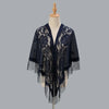 Tassel Patchwork V-Neck Cardigans Women Wedding Accessories Shawl Hollow Multicolored Evening Prom Cape Tulle Shawl Party