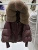 Winter Natural Large Fur Collar Hooded Down Jacket Women White Duck Down Solid Outwear Female Warm Quilted Lantern Sleeve Jacket