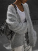 Women's Cardigans Korean V-neck Sweater Coat Long Sleeve Oversized Sweater Female Buttons Solid Knitted Jacket Women
