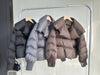 Lagabogy Winter Puffer Jacket Women Short 90% White Duck Down Coat Female Streetwear Warm Parkas Removable Sleeves Outwear