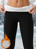 High Waisted Fleece-Lined Leggings for Women，Thick Soft Tummy Control Workout Running Yoga Thermal Warm Pants for Cold Winter