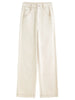 Straight High Waist Jeans for Women Winter Solid Simple All-match Long and Short Versatile Pants Korean Style