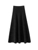 Chic Women Sweater Suite Skirt 100% Cashmere A-Line Skirt Autumn Winter Wave Skirt Elastic Knee Length Dress Sequins French Knit