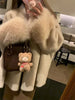 Faux Mink Fur Coat for Women Winter Thick Loose Hairy Casual Jacket Y2K Streetwear Long Sleeve Warm Fur Outerwear