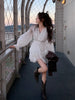 Autumn White Chiffon Dress Women Casual Long Sleeve Y2k Mini Dress Even Party Elegant One Piece Dress Korean Chic