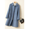 100% Wool Coat for women's Coats & Jackets winter clothes Double faced velvet winter coat elegant size S M -XL