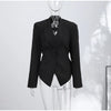 Chic Waist Cinched Women's Jacket Stand Collar Single Breasted Slim Blazer Coat Lady Spring Casual Slim Commute Outerwears