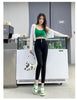 Women's High Waist Stretch Jeans Blue Black Gray and Versatile Multi-button Slim Denim Long Pants Female
