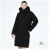 winter quilted coat long womens cotton jacket warm casual hooded parka GWD3716I