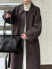 Women Coffee Brief Belted Big Size Long Trench Lapel Long Sleeve Windbreaker Tide Spring Autumn 1DJ3893