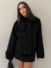 Elegant Stand Collar Short Jacket For Women Lady Outerwear High Street Long Sleeve Single Breasted Female Coats