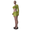 Women Sexy Dancing Dress Set Women's Beaded Knitted Sweater Three Piece Set Looking