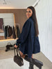 Women's Casual Shirt Button Long Sleeve Denim Dress Loose Pockets Dress
