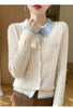 Cashmere Sweater For Women Autumn And Winter Knitted Cardigan For Women Loose Fitting Woolen Sweater Lapel Jacket Camel XXXL