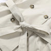 Spring Women's Solid Lace Up Trench Coat Stand Collar Double Breasted Jacket Stylish Lady Long Sleeve Outerwear Street
