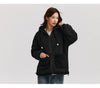 Coat Women Imitation Lamb Wool Polar Fleece Double-Sided Wear Loose Winter Contrast Color Simple Hooded Jacket