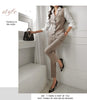 Korean Autumn Winter 3 Pieces Set Women Contrast Blazer + Vest And Simple Pants Casual Simple Office Lady Pants Suit