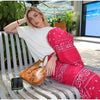 Lightweight Floral Print Oversized Coat & Square Scarf Skirt & Long Pants For Women Lady Holiday Streetwear Outfits