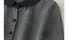 Patchwork Black White Plaid Autumn Dresses Office Lady Work Dress Japanese Style Women Spring Casual Long Clothing