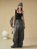 Modern Women's Pleated Wide Leg Pants Plus Size Casual Slant Pocket Draped Long Suit Trousers Work Office Lady Bottoms