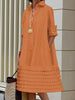 Female Stylish Multi-Layered Lapel Shirts Dress Spring Long Sleeves Urban Casual Midi Dresses For Office Lady