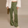 Loose Fit Lace Pants Women's Elastic High Waist Lounge Trousers Spring Lady Bohemian Casual Bottoms