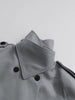 Loose Spliced Double Breasted Trenchs for Women Lapel Long Sleeves Patchwork Belt Trench Female Clothes