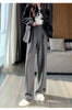 Elegant Wide Leg Pants Women Korean Style High Waist Black Baggy Pants Office Ladies Loose Suit Trousers Streetwear