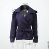Khaki Lace Up Loose Windbreaker Women Vintage Lapel Long Sleeve Pockets Single Breasted Jackets Lady Daily Street Outerwear