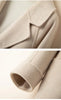 Autumn and Winter Reversible Woolen Coat Women's Mid-Length Small Hepburn Style Woolen Coat Loose