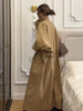 Elegant Minimal Trench Coat Sophisticated Office Commute Loose Long Maxi Overcoats Ladies Autumn Daily Street Fall Outerwear