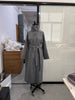 Women's Elegant Long Woolen Coat Chic Casual Stand Collar Lace-up Overcoat Winter Daily Commuting Outerwear