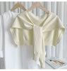 Korean Woman's Neck Guard Fake Collar Scarve Cashmere Warm Knitted Shawl Winter Wool Blouse Shoulders Cape Knotted Scarf Q36