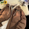 Winter Cotton-padded Jacket Women, Two-piece Hooded Down Cotton Jacket Female Casual Warm Cotton-padded Clothing Parker Coat