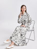 SS25 Women Floral Printing Satin Slip Dress Knitting Cardigan Elegant Skirt