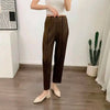 Straight Pleated Pants For Women High Elastic Waist Casual Loose Trousers Female Spring Clothing 2DA1022