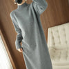 Women's Knit Sweater Dress Loose Knitted One-piece Dresses For Women Autumn Winter With Midi Korean